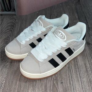 Adidas Beige and Black Sneakers